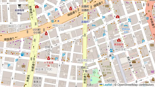 Ottotto BREWERY 淡路町店の周辺地図