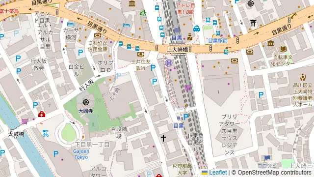 ふれあい貸し会議室 目黒同潤社の周辺地図