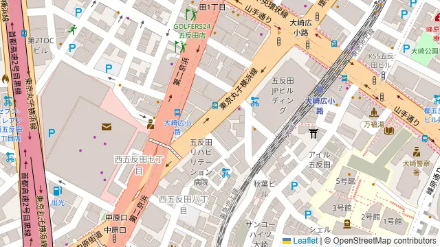 Amis 五反田の周辺地図
