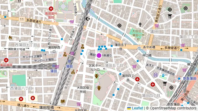 個室居酒屋 ワッサイ酒場 蒲田店の周辺地図