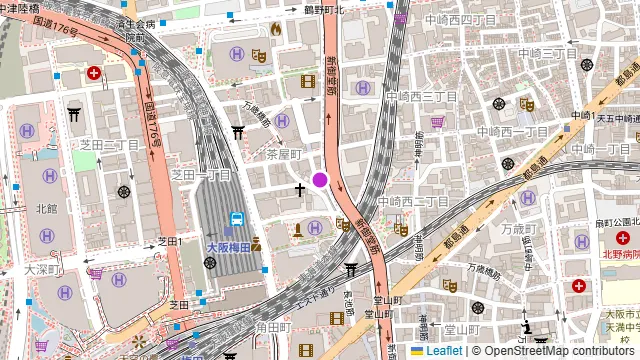 モア梅田の周辺地図