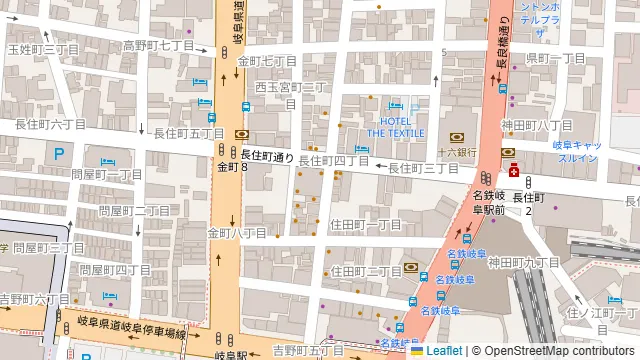 肉Dining 金火 岐阜駅玉宮店の周辺地図