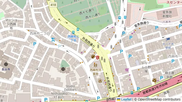 10th story 西麻布の周辺地図