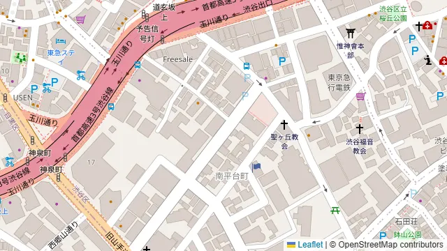 アンジェパティオの周辺地図