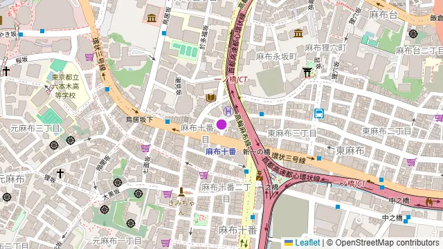 麻布の羊の周辺地図