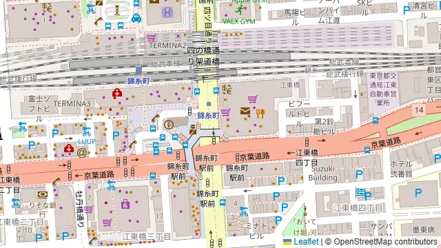 BIZcomfort錦糸町の周辺地図