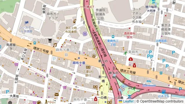 アジアン キュイジーヌ エー・オー・シー 麻布十番の周辺地図