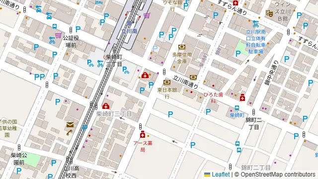 シュラスコ&ビアレストラン ALEGRIA tachikawaの周辺地図