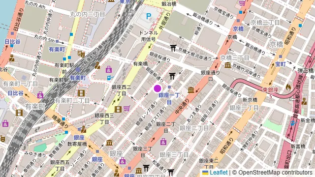 GINZA ROOTS TOKYO（銀座ルーツ東京）の周辺地図