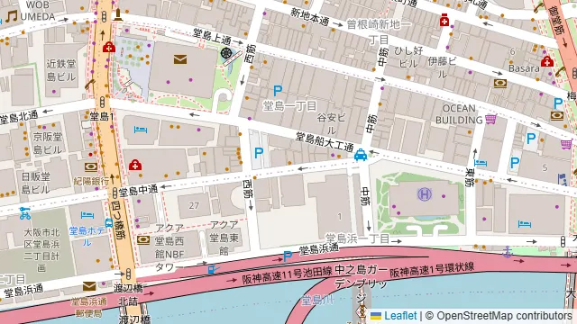 AVAN 北新地の周辺地図