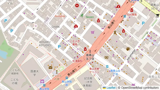 NATULUCK表参道駅前店の周辺地図