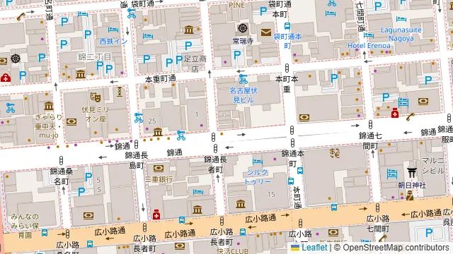 リリーバンケット 伏見栄店の周辺地図