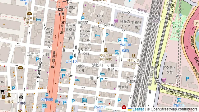 東方廳 浜松町店の周辺地図