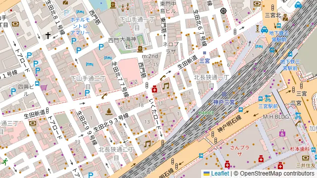 チーズGARDEN 三宮の周辺地図