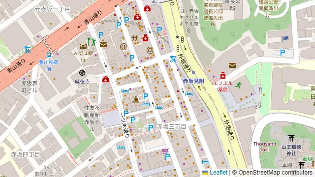 香港亭 赤坂店の周辺地図