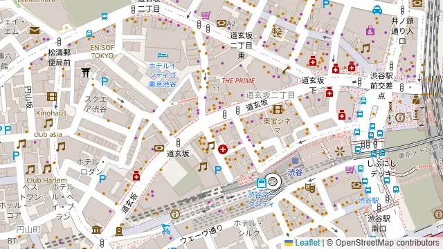 渋谷ガーデンスペース道玄坂店の周辺地図