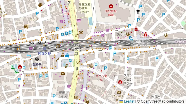 阿佐ヶ谷串バルの周辺地図