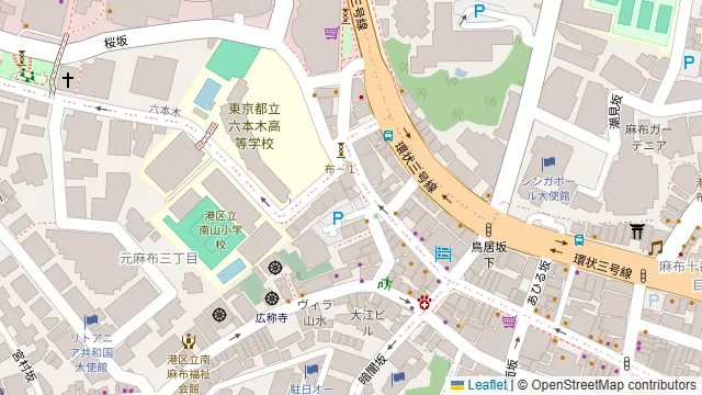 麻布Lasenの周辺地図