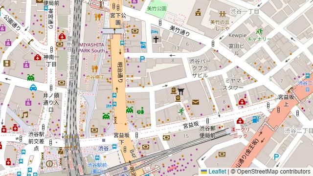 バネバグース宮益坂の周辺地図