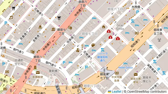 貸切・パーティー ビストロカツキ銀座本店の周辺地図