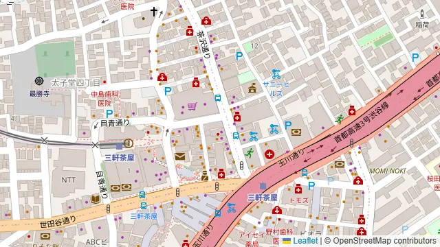 リザラン 三軒茶屋の周辺地図