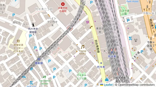 Uottoria TOSCANA 代々木店の周辺地図