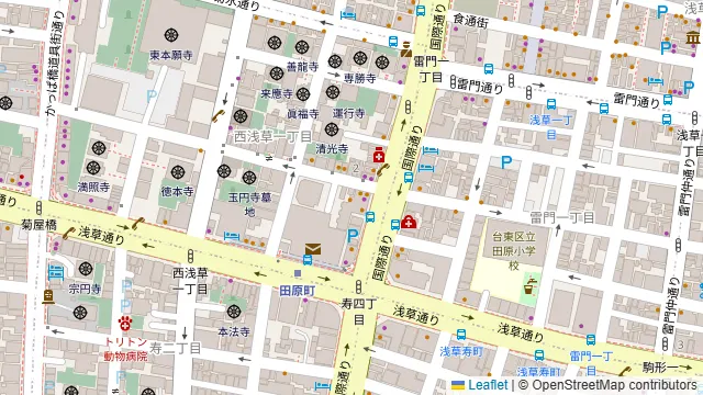 九州居酒屋 一丁目一番地 西浅草店の周辺地図