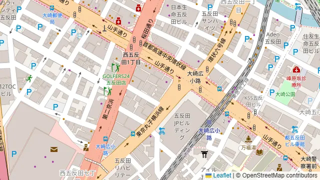 whity五反田の周辺地図