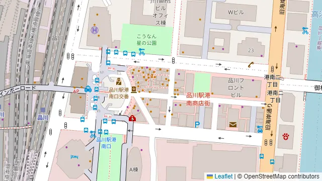 宴会個室×餃子酒場 金盃KIN-PAI 品川店の周辺地図