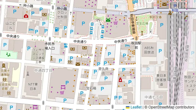 秋田駅前酒房 ぐらん炭の周辺地図