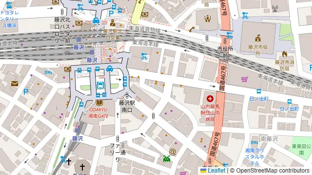 しゃぶしゃぶ温野菜 藤沢駅前店の周辺地図