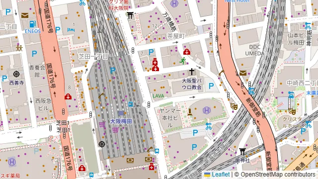 Darts UP 梅田茶屋町店の周辺地図