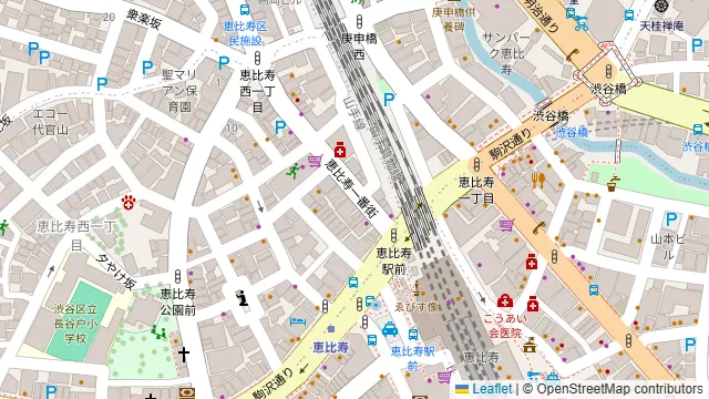 ROOF TOP YEBISU TERRACEの周辺地図
