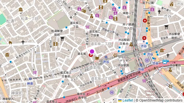 渋谷ピカリエリゾート本店の周辺地図