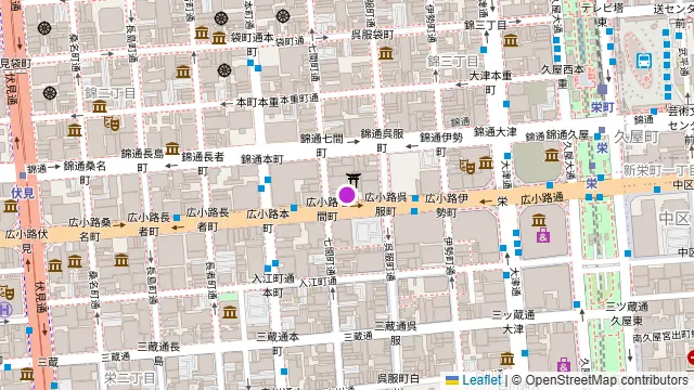 個室×肉ビストロ ONE on ONE 栄店の周辺地図