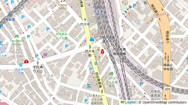 ワインの酒場 ディプント 代々木店の周辺地図