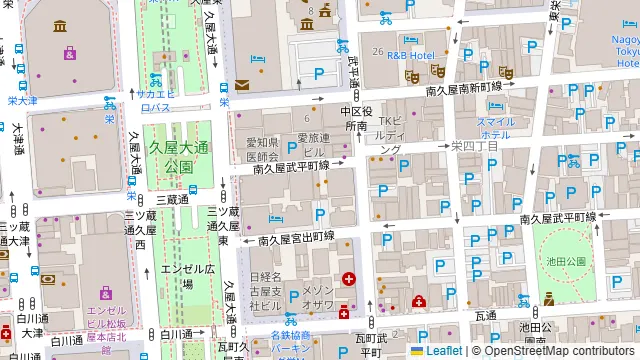 UP CAMP 名古屋栄店の周辺地図