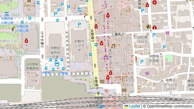 カラオケ ビッグエコー中野通り店の周辺地図