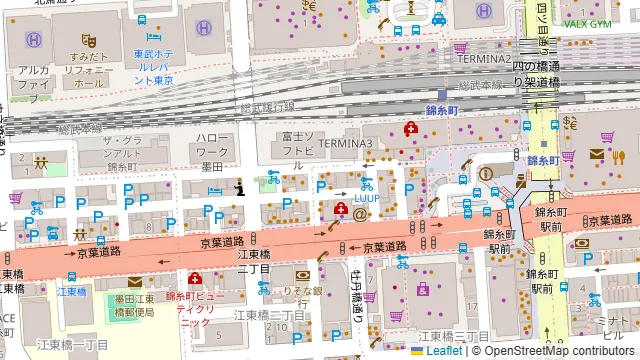 ヒレ肉の宝山 錦糸町店の周辺地図