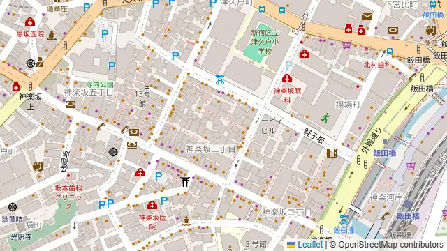 エノテカピッツェリア 神楽坂スタジオーネの周辺地図