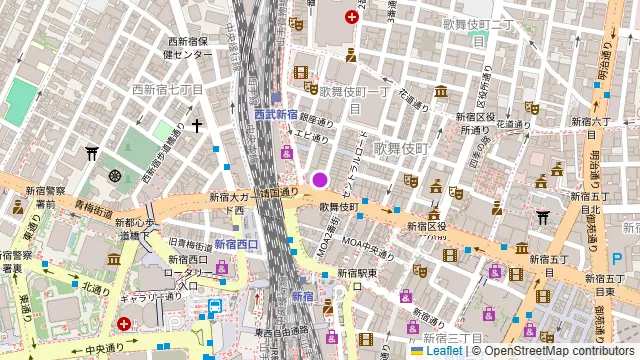 新宿歌舞伎町テラスBBQ EDENの周辺地図