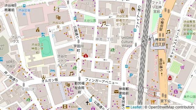 JINNAN CAFE 渋谷店の周辺地図