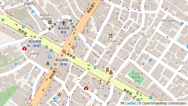 チョウチン 原宿 表参道店の周辺地図