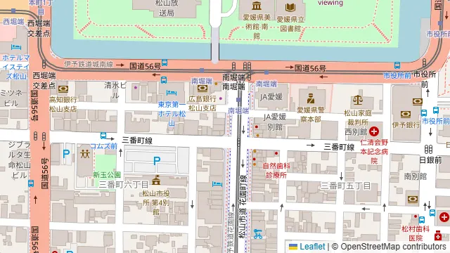 居酒屋あかり 松山花園店の周辺地図