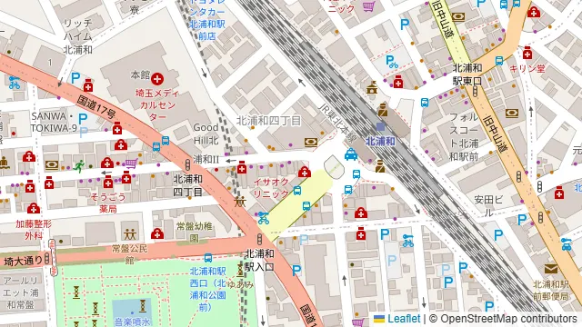 サムシング クアトロ 北浦和店の周辺地図