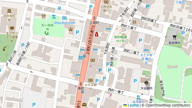 TKP金沢カンファレンスセンターの周辺地図
