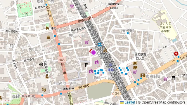カラオケ ビッグエコー 浦和店の周辺地図
