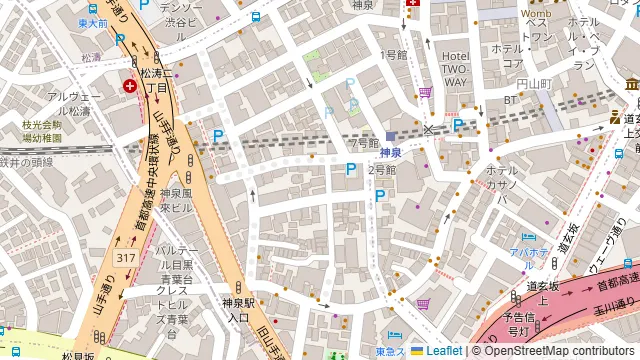 龍盛菜館 渋谷店の周辺地図