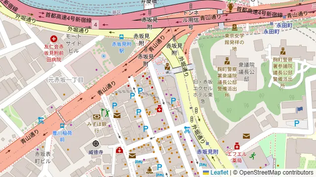 金陵 赤坂店の周辺地図