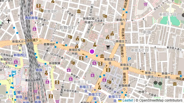 TIME SHARING 新宿6Dの周辺地図